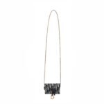 Christian Dior Saddle Nano Pouch Blue Dior Oblique Jacquard Chain