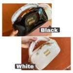 Miu Miu Leather and Patent Leather Shoulder Bag