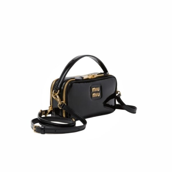 Miu Miu Leather and Patent Leather Shoulder Bag