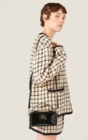 Miu Miu Leather and Patent Leather Shoulder Bag