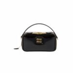 Miu Miu Leather and Patent Leather Shoulder Bag