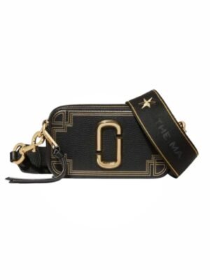 Marc Jacobs The Snapshot Gilded Leather Cross-Body Bag