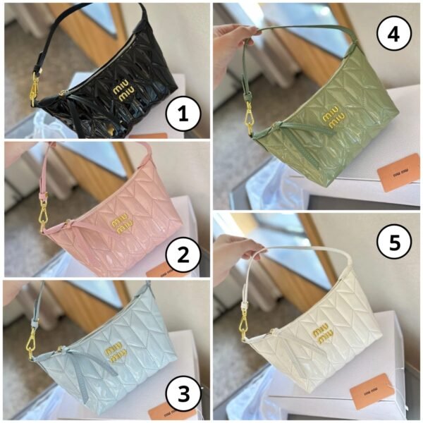 Miu Miu Spirit Logo Plaque Quilted Tote Bag
