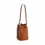 Miu Miu Logo-Embossed Drawstring Bucket Bag