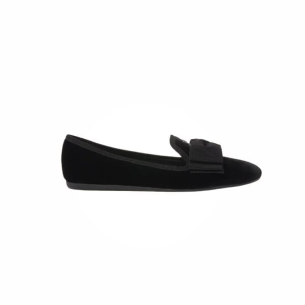 Miu Miu Ribbon Velvet Flatshoes