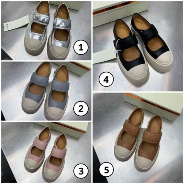 Mary Jane Nappa Leather Sneakers