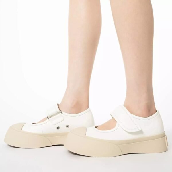 Mary Jane Nappa Leather Sneakers