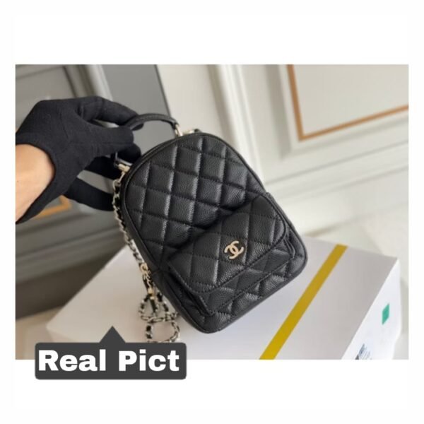 Chanel 24 P Mini Backpack Quilted Caviar