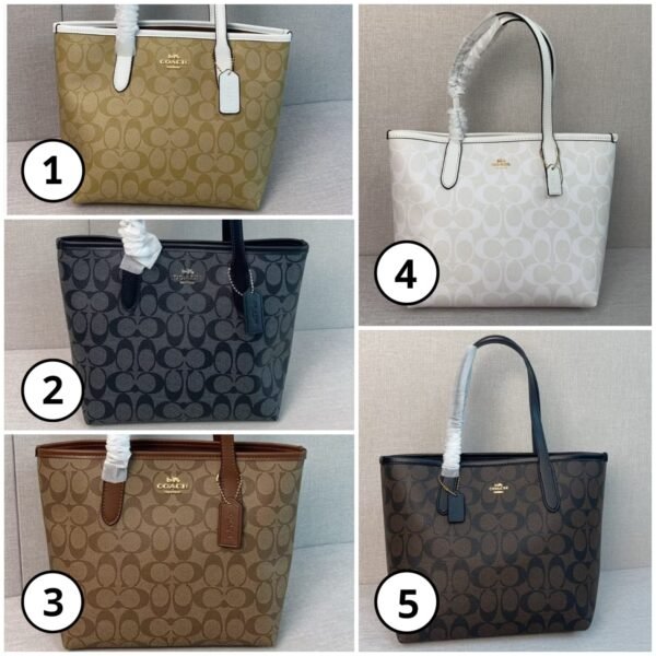 Coach Mini City Tote In Signature Canvas