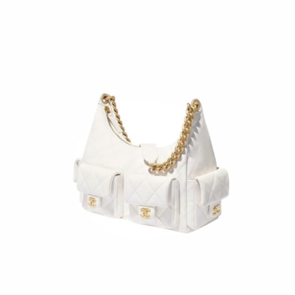 Chanel Maxi Hobo Bag Shiny Lambskin