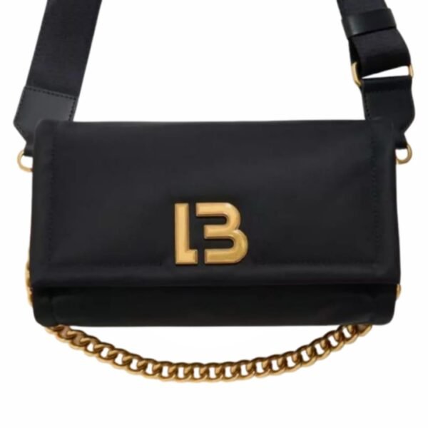 Bimba Y Lola M Black Nylon Flap Bag