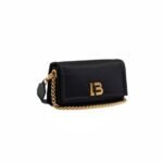 Bimba Y Lola M Black Nylon Flap Bag