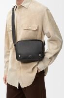 Loewe Medium Pebble Messenger Bag In Supple Grained Calfskin