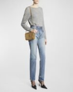 Yves Saint Laurent Cassandre Matelasse Carre Camera Bag In Suede