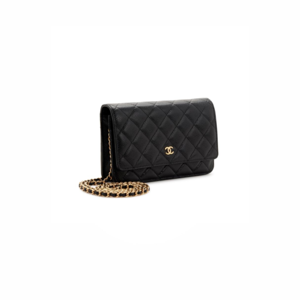 Chanel Quilted Caviar Wallet on Chain