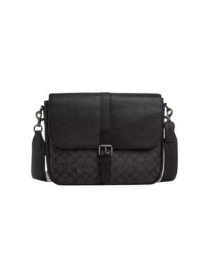 Coach Warner Messenger Bag in Signature Canvas Leather