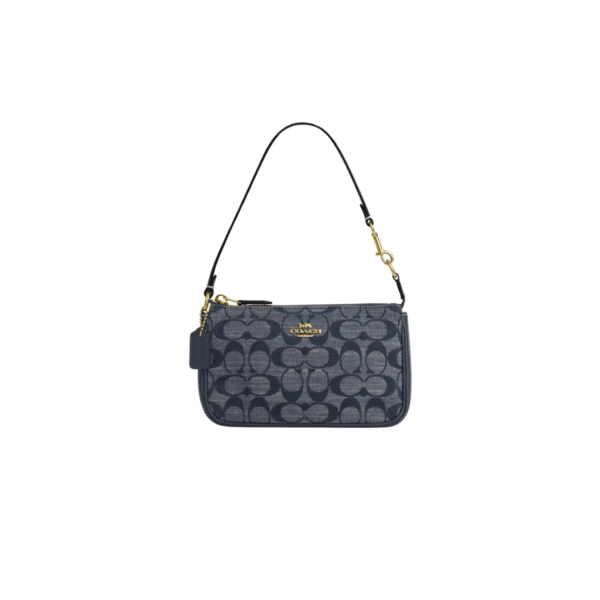 Coach Nolita 19 In Signature Chambray And Leather Denim