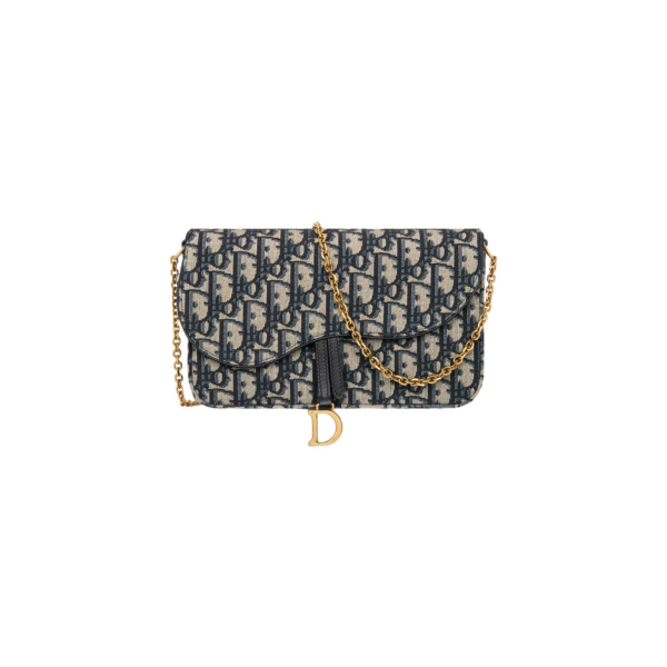 Christian Dior Medium Saddle Pouch with Chain