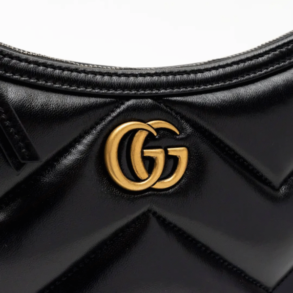 Gucci GG Marmont Small Leather Shoulder Bag Black