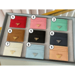 Prada Saffiano Card Holder Triangle Logo
