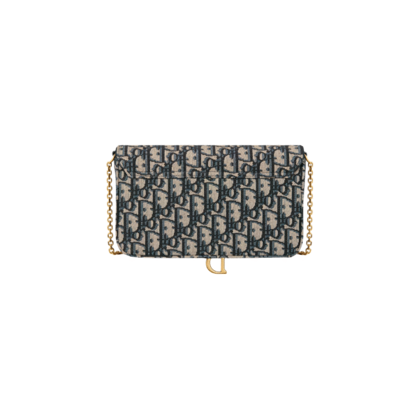 Christian Dior Medium Saddle Pouch with Chain