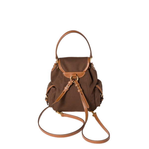 Miu Miu Canvas and leather backpack