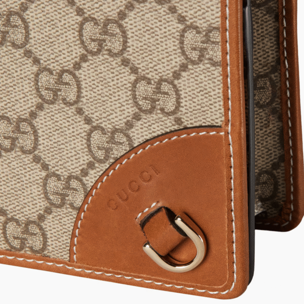 Gucci Emblem wallet with leather strap