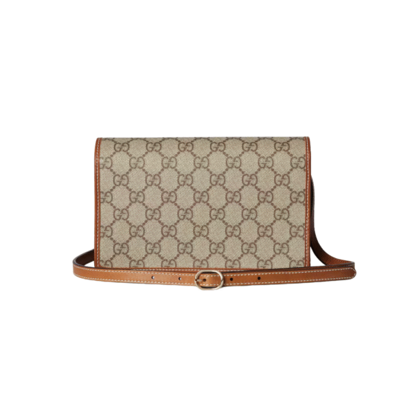 Gucci Emblem wallet with leather strap