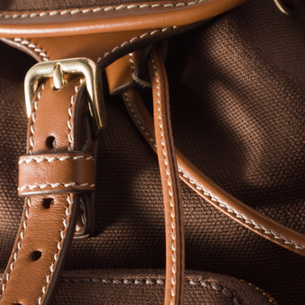 Miu Miu Canvas and leather backpack