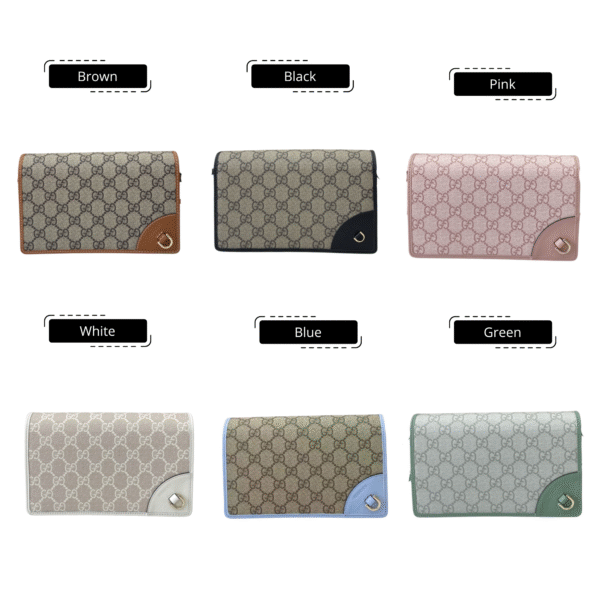Gucci Emblem wallet with leather strap