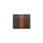 Celine Small Trifold Wallet In Triomphe Canvas