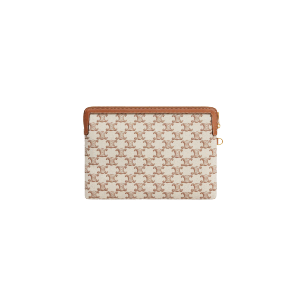 Celine Triomphe Small Pouch with Strap In Textile