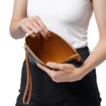 Celine Small Pouch in Triomphe Canvas With Strap Brown