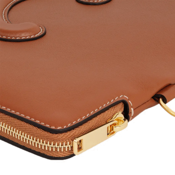 Celine Triomphe Small Pouch with Strap Tan