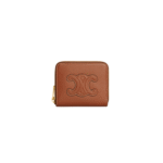 Celine Compact Zipped Wallet Cuir Triomphe In Smooth Calfskin