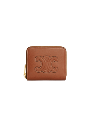 Celine Compact Zipped Wallet Cuir Triomphe In Smooth Calfskin