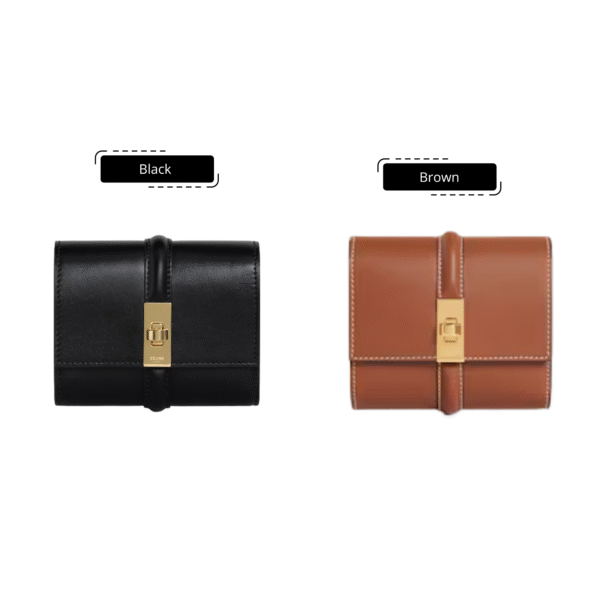 Celine Small Trifold wallet 16 IN Satinated Calfskin
